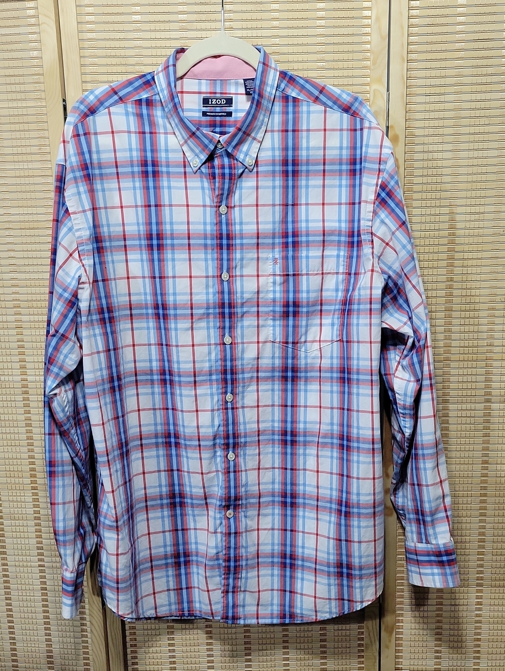 Izod Premium Essentials Dress Shirt - red/white/blue -patriotic - XL